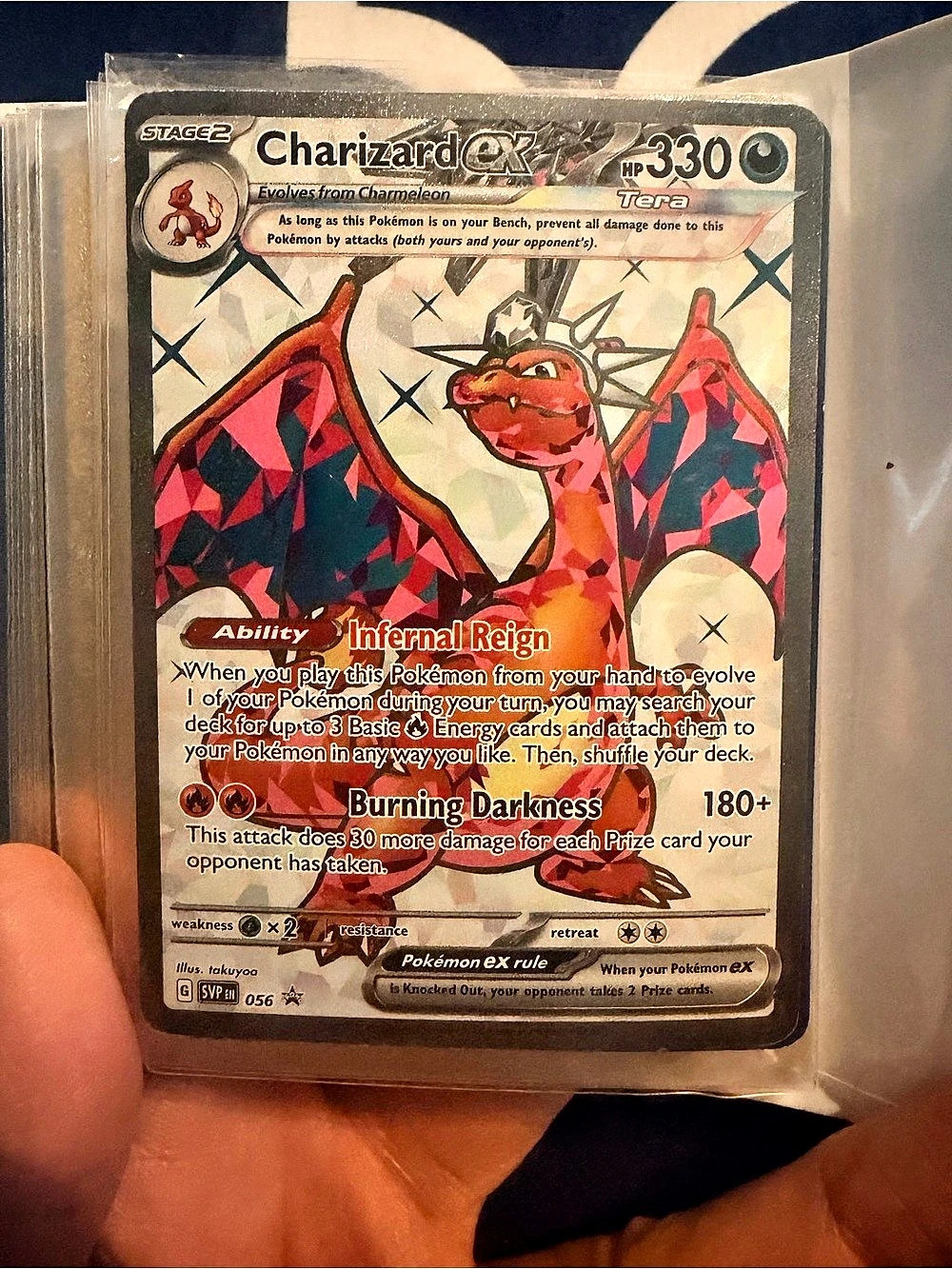 Pokémon Charizard ex Trading Card SV3 056/165 Like New